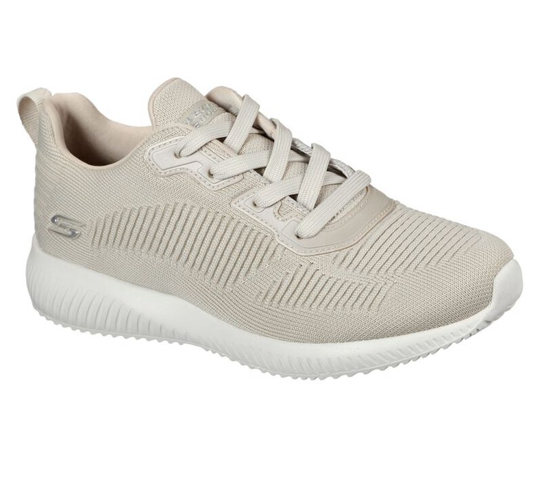 Skechers Bobs Sport Squad - Tough Talk - Womens Sneakers Beige [AU-GW2453]